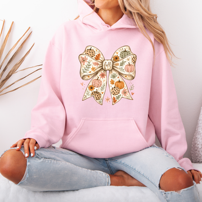 🎃🎀 Pumpkin Bow Fall Premium Hoodie 🍂✨