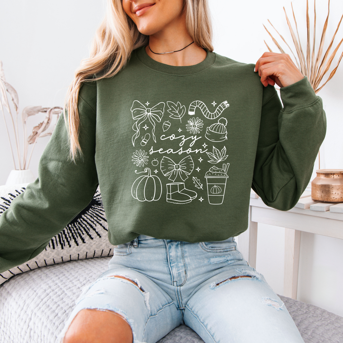 Cozy Season Organic Cotton Crewneck Sweatshirt