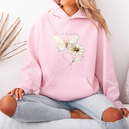 Just Breathe Butterfly & Bloom✨Luxuriously Thick Hoodie✨🦋🌼