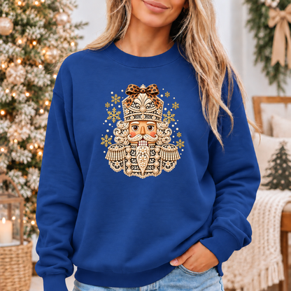 ✨ Golden Bloom Nutcracker❄️ Cosy Christmas Sweatshirt