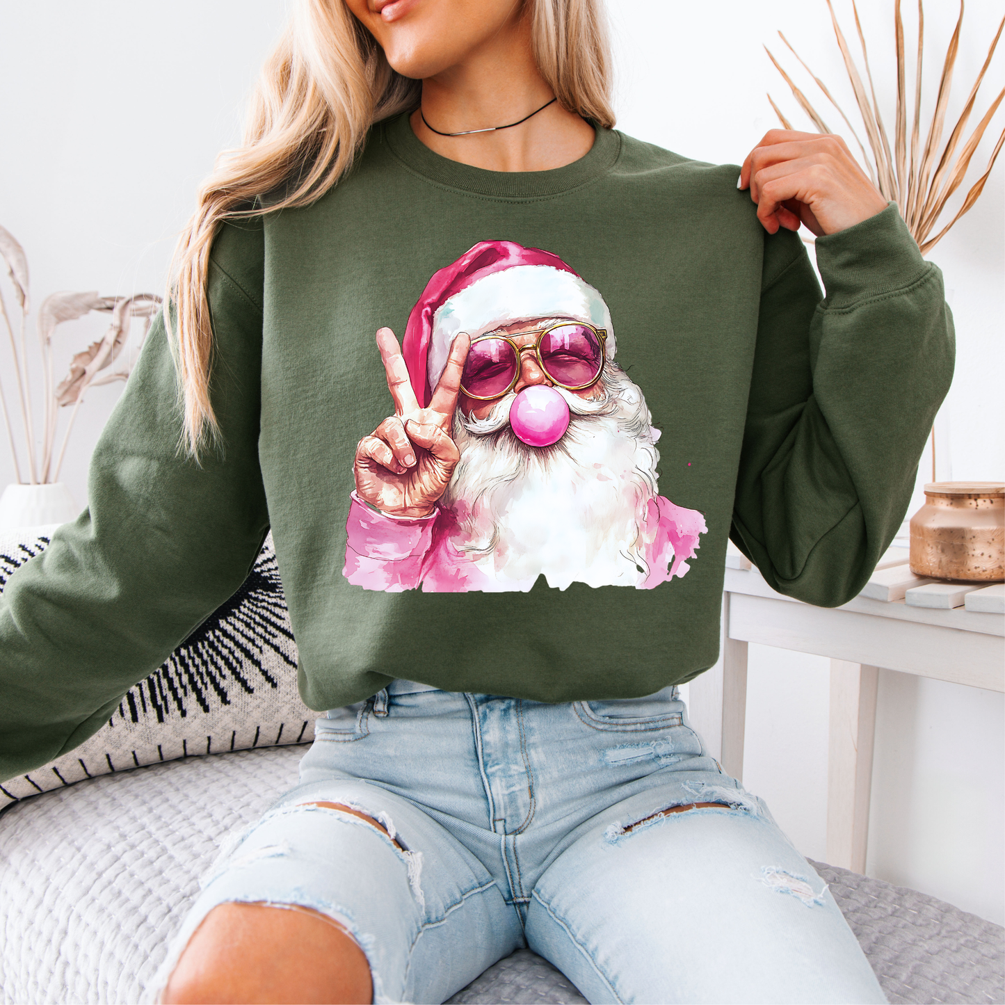 🎅🏻🕶️ Cool Santa ✨  Organic Cotton Sweatshirt