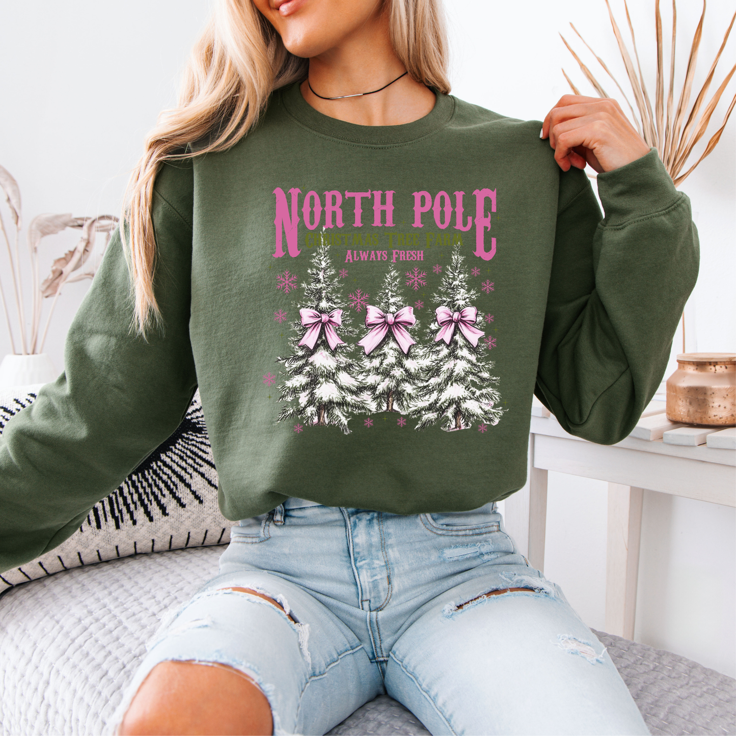🌲❄️ North Pole Tree Farm ❄️🌲 Organic Cotton Sweatshirt