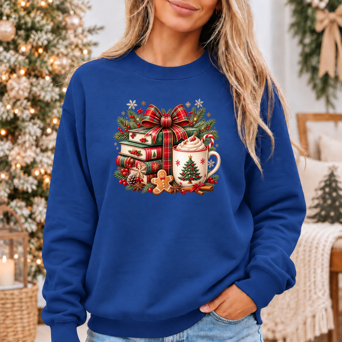 Festive Christmas Book Nook ✨🎅 Cosy Christmas Sweatshirt