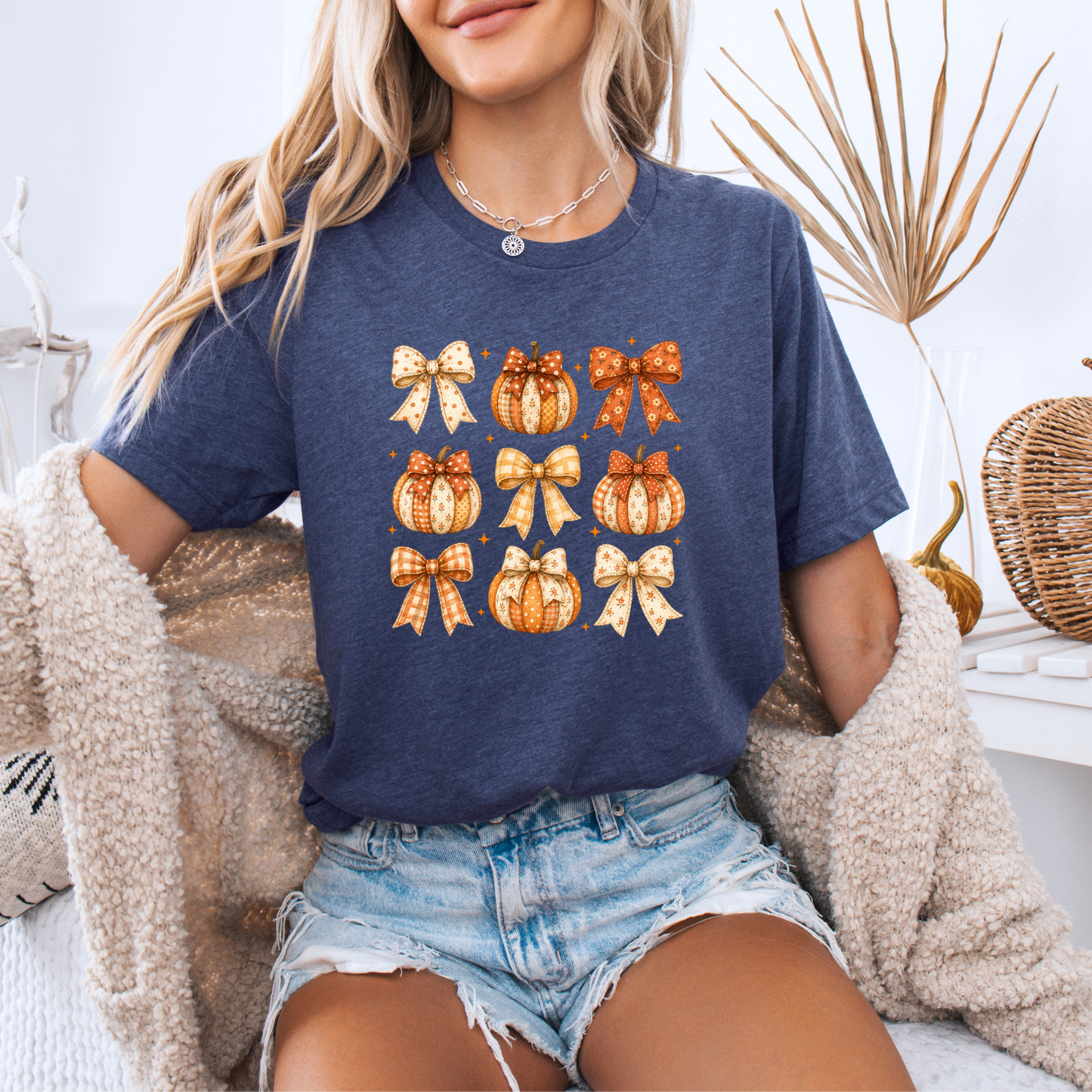 🎀🎃 Pumpkin Bows Autumn T-Shirt 🍂✨