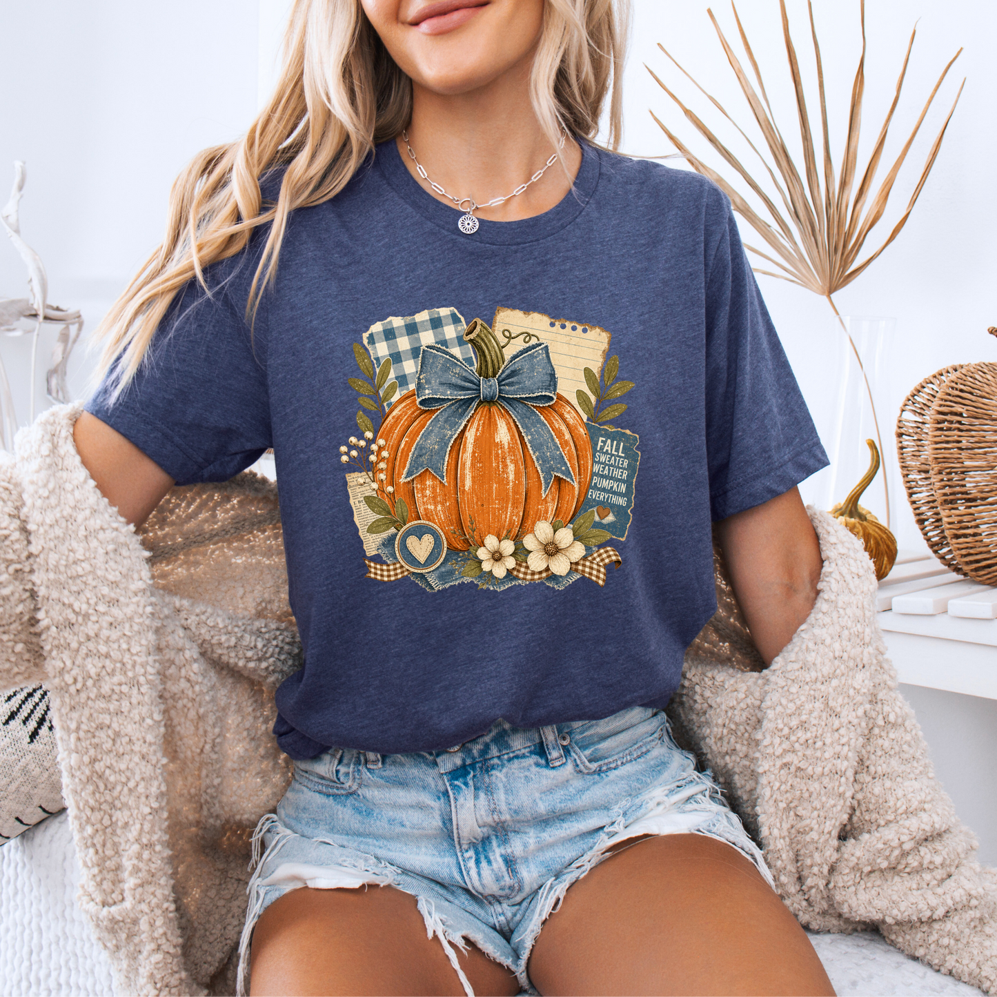 Fall Sweater Weather Pumpkin T-Shirt 🎃🍂