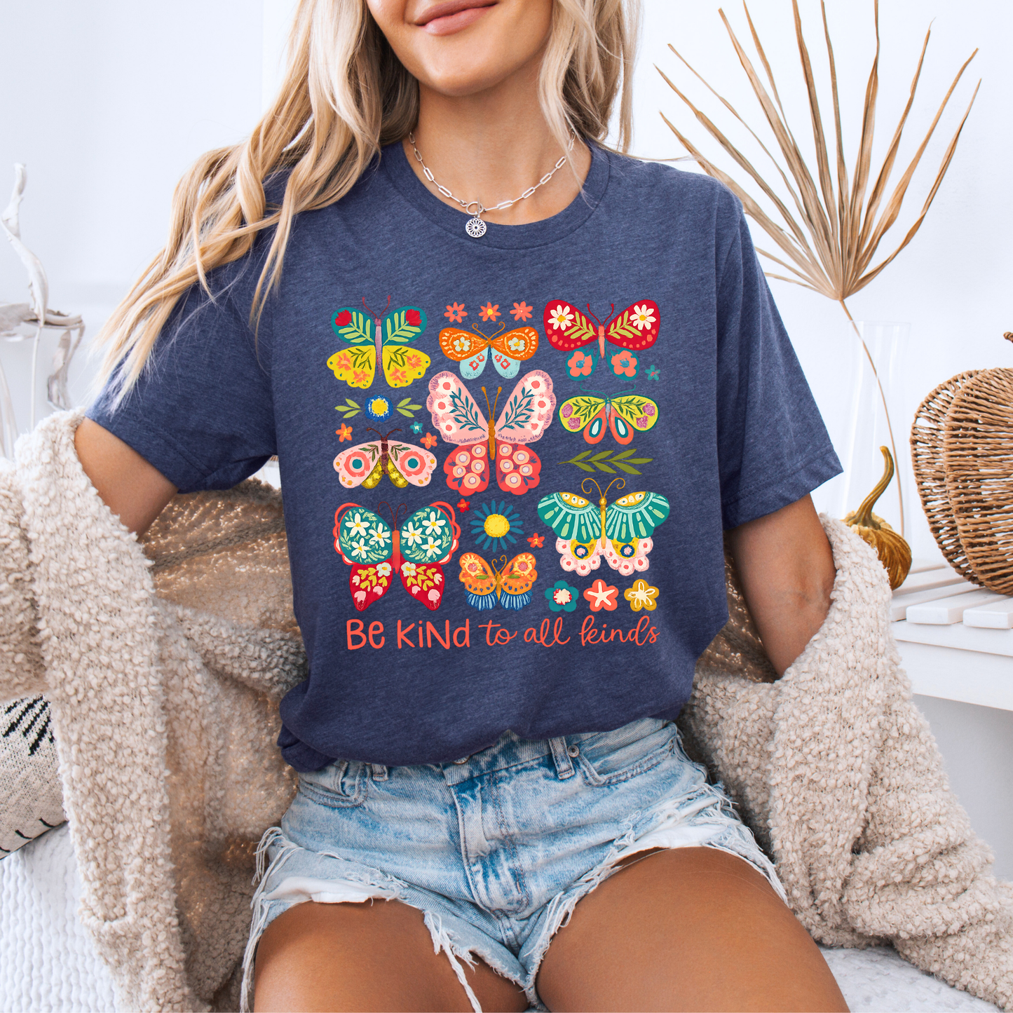 🦋 Colorful Butterflies 🦋✨ 100% Organic Cotton T-Shirt
