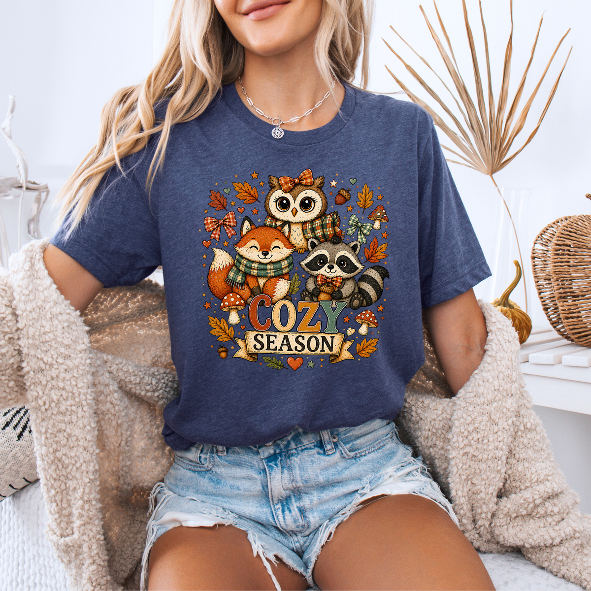 🍂☕ Cozy Season Friends Cotton T-Shirt 🎃✨