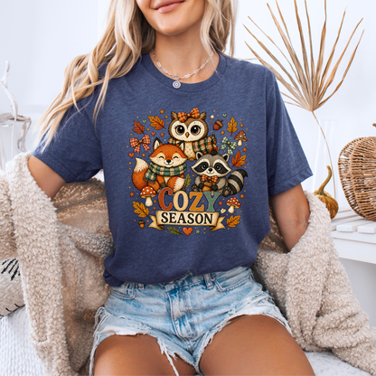🍂☕ Cozy Season Friends Cotton T-Shirt 🎃✨