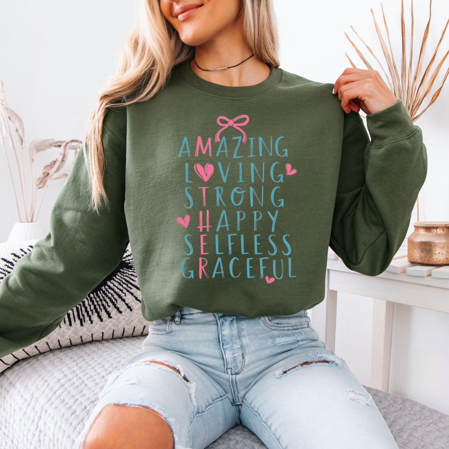 Amazing Mum Cotton Sweatshirt