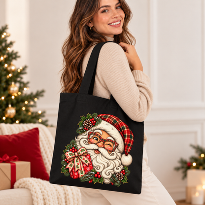 Santa's Merry Little Wink 🎅🎄 Christmas Tote Bag