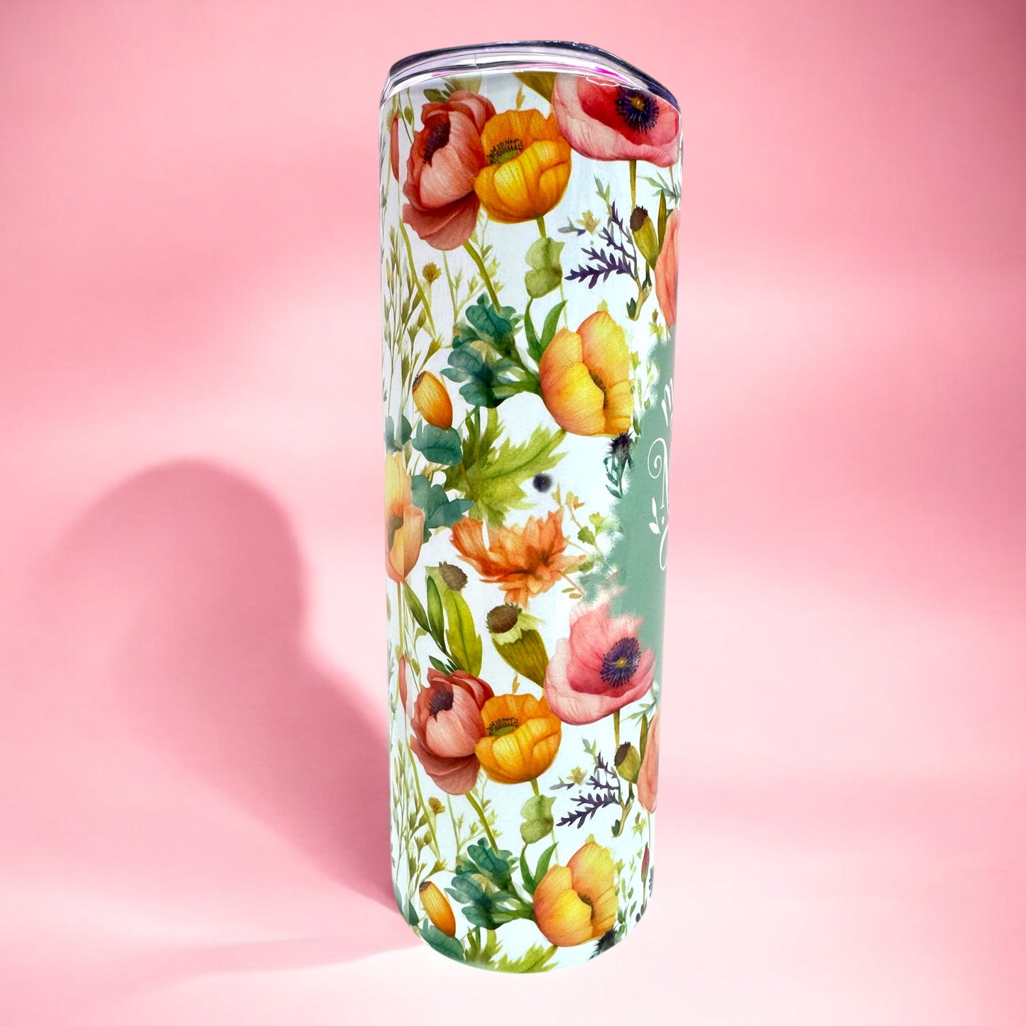 🌸 Mother’s Love Floral Tumbler – 20oz 🌿