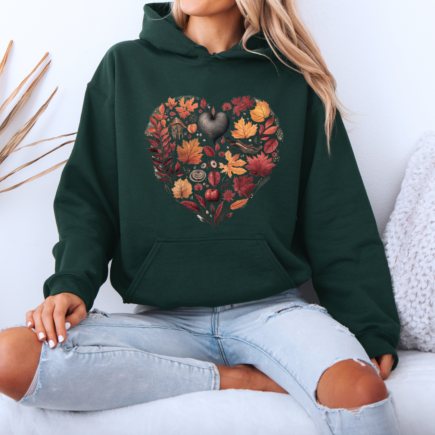 🍁🖤 Autumn Heart Luxuriously Thick Hoodie✨