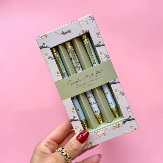 🐾 Dog Lover’s Luxury Pen Set | Set of 3 ✨🖊️