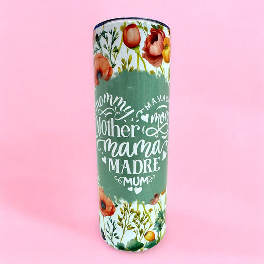 🌸 Mother’s Love Floral Tumbler – 20oz 🌿