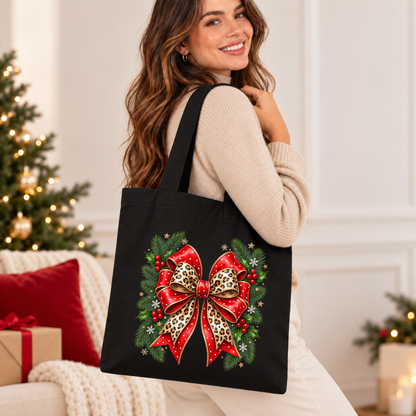 Wildly Merry Christmas Bow 🎄✨.PNG Christmas Tote Bag