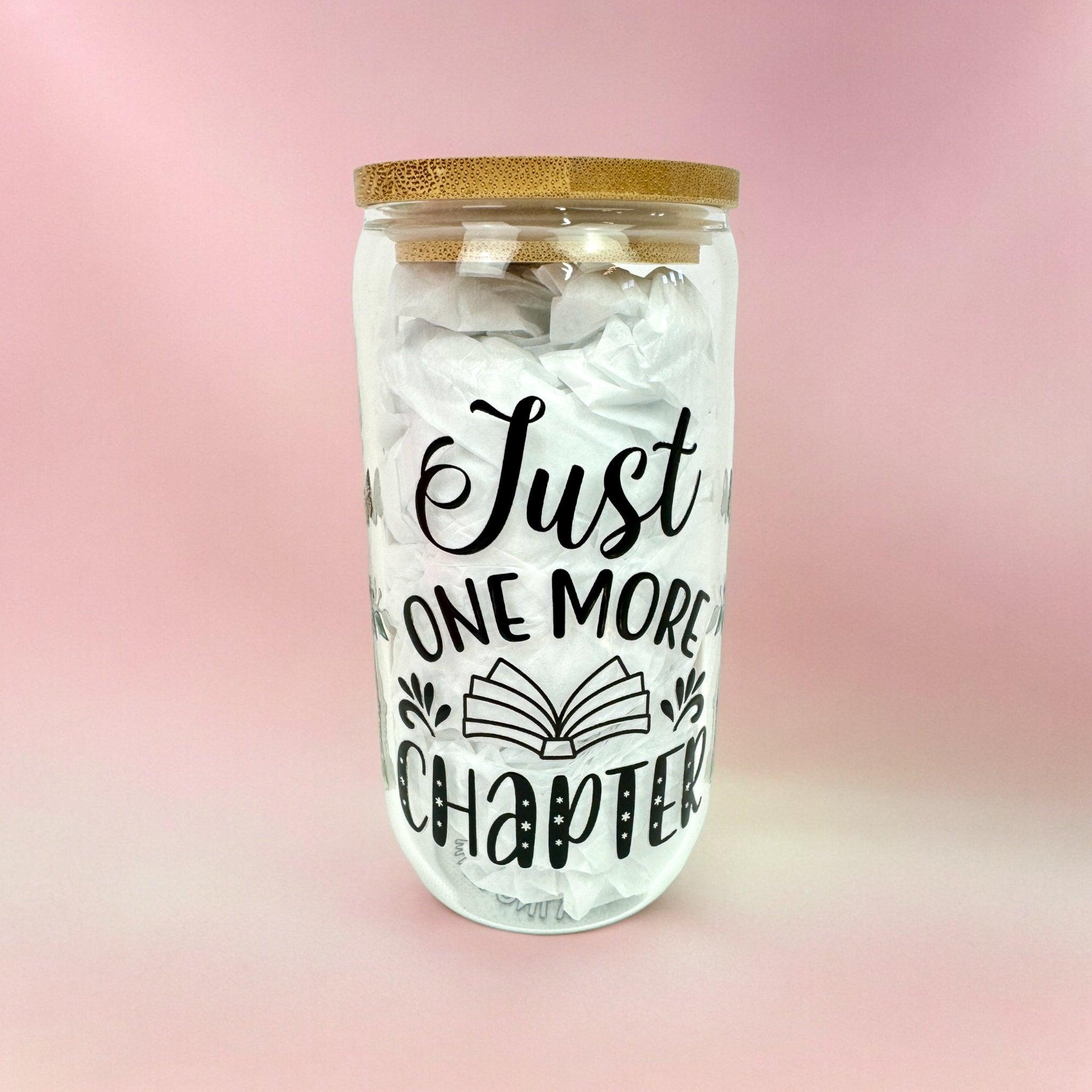 Just One More Chapter 16oz (455ml) Iced Coffee Glass Cup