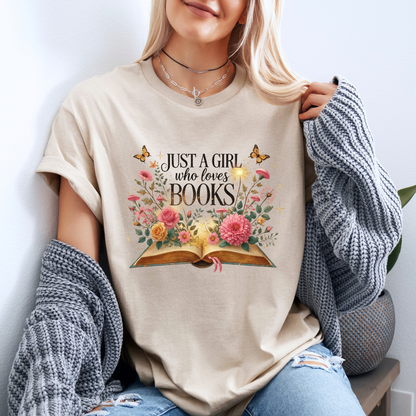 ✨📚Just a Girl Who Loves Books 
 100% Organic Cotton T-Shirt