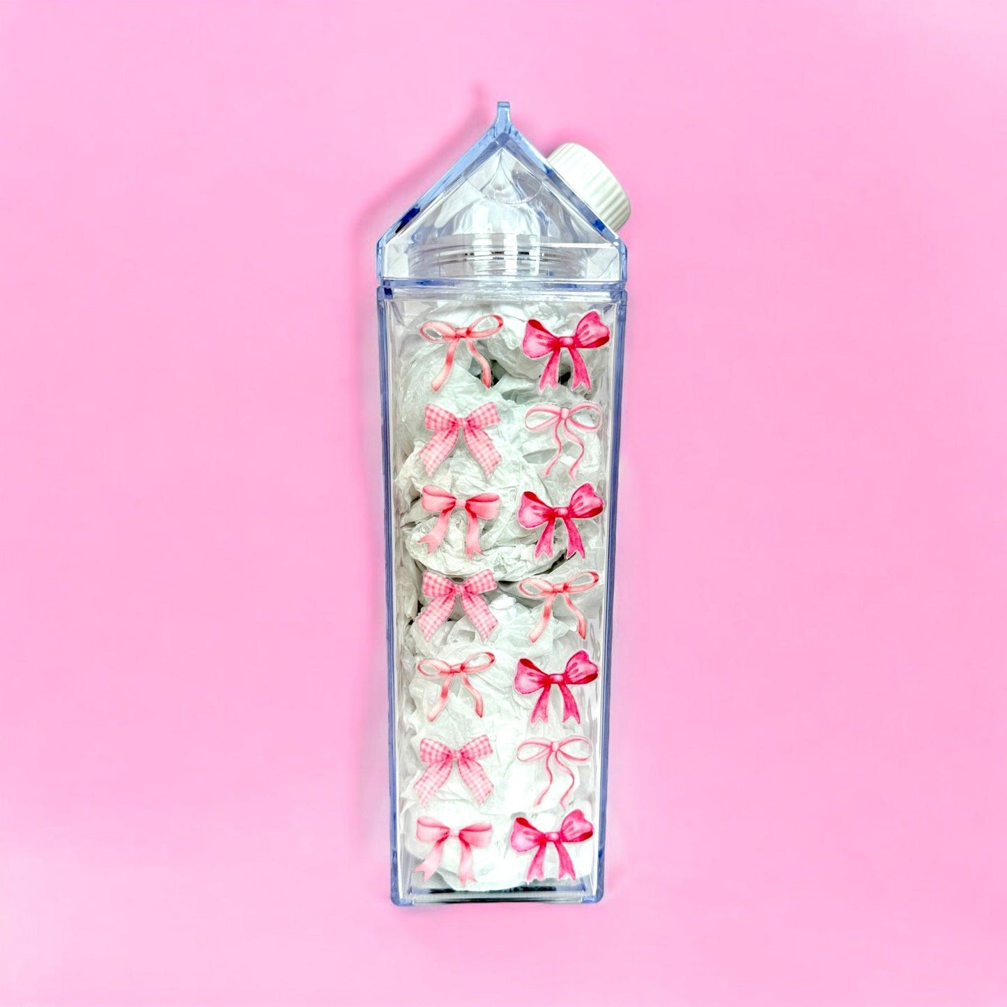 Coquette Milk Carton Water Bottle 17oz