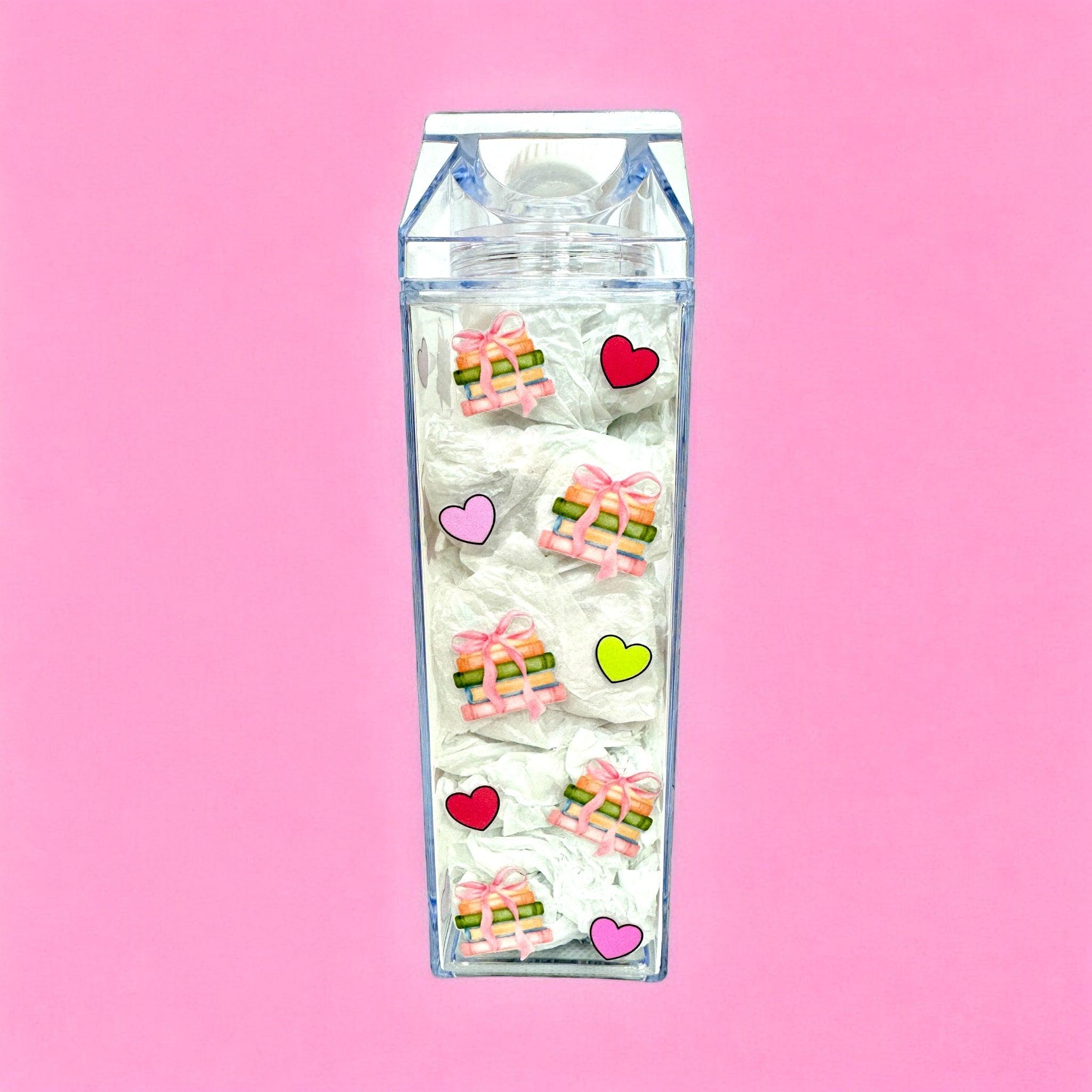 Coquette Book Milk Carton Water Bottle 17oz