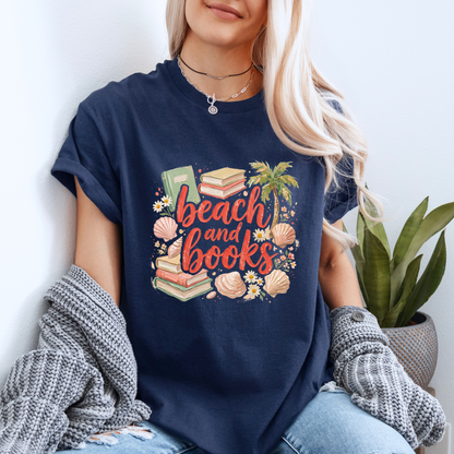 🏖️📚 Beach & Books Summer Reader t-shirt 🌴🐚