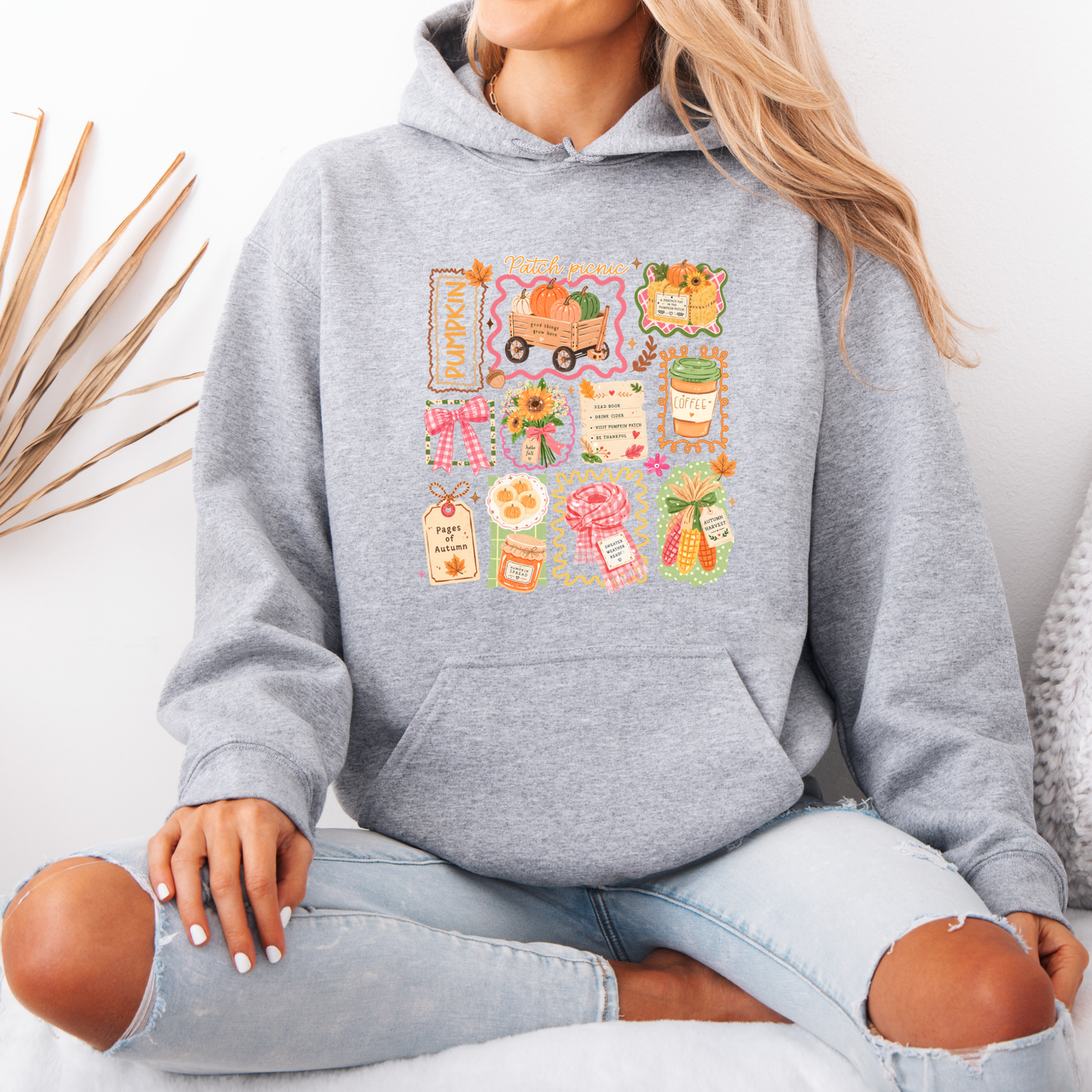 Pumpkin Patch Picnic Autumn Hoodie 🎃🍂