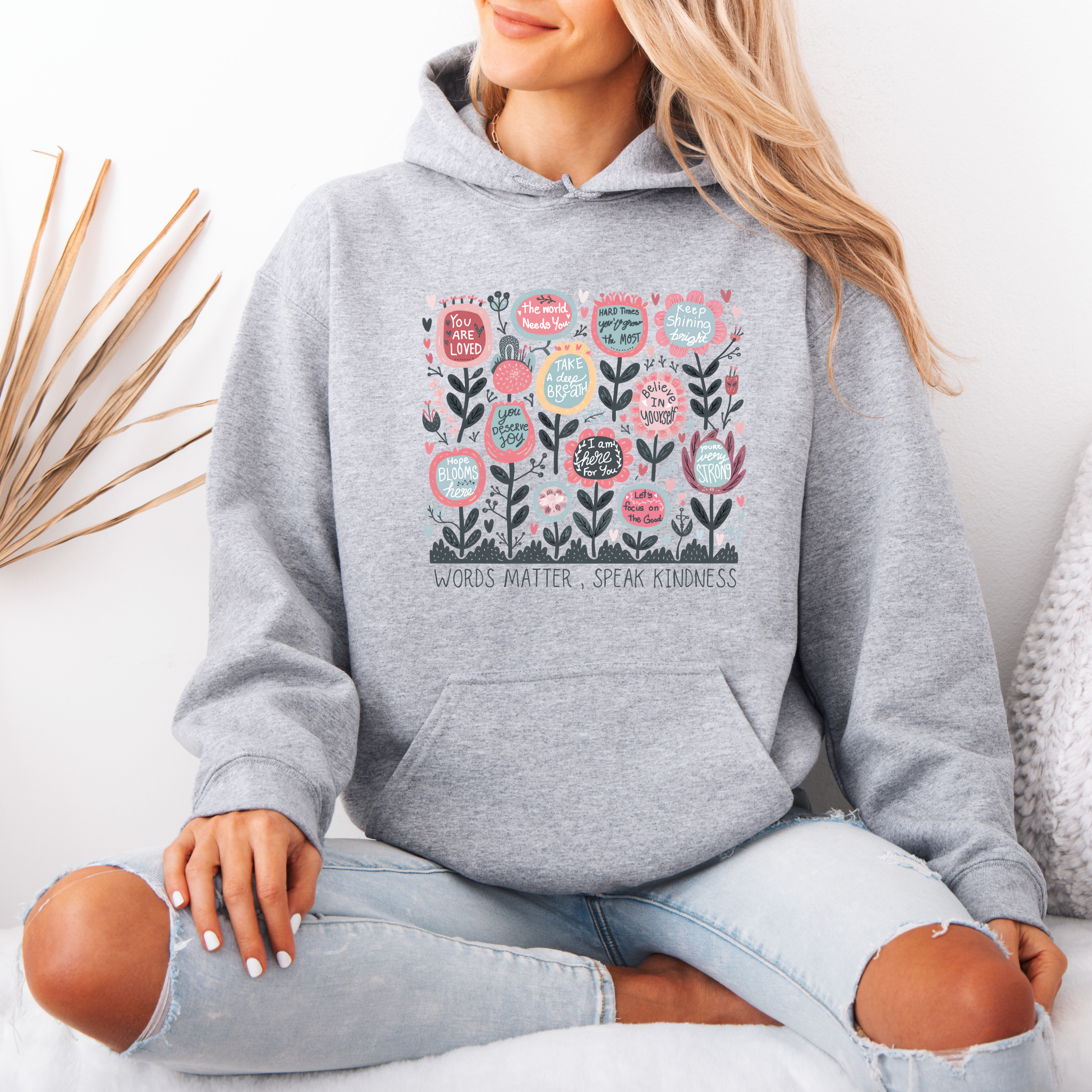 Words Matter Cotton Hoodie