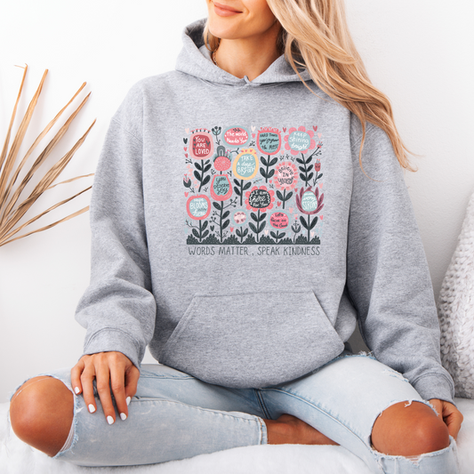 Words Matter Cotton Hoodie