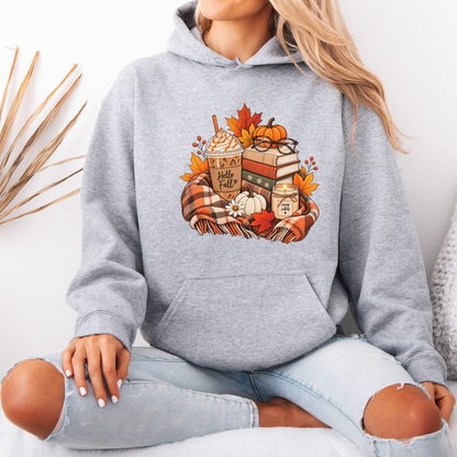 🍂📚 Hello Fall Bookish Premium Hoodie ☕✨