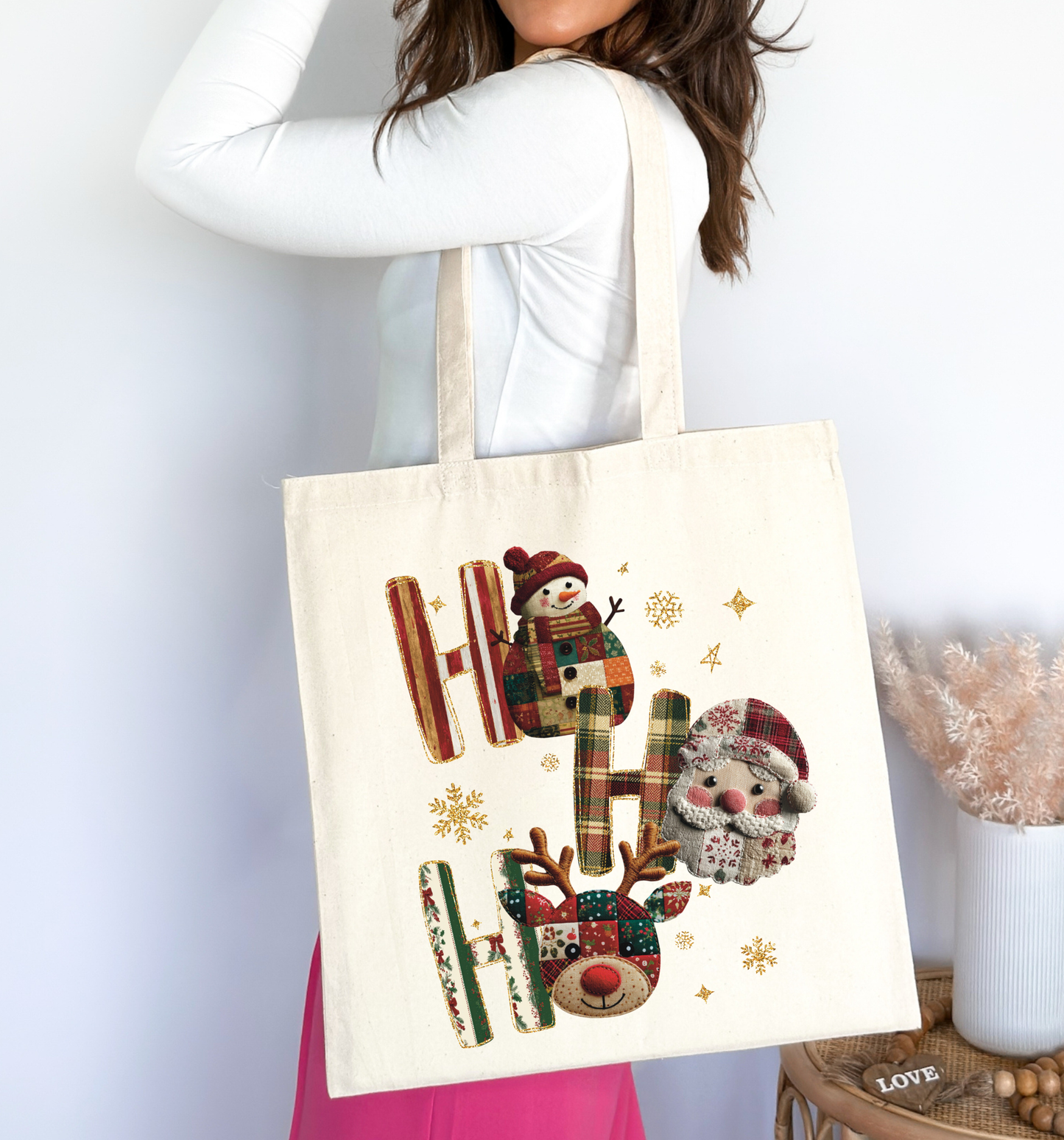 🎅✨ Ho Ho Ho ✨🎅 Tote Bag 100% Organic Cotton