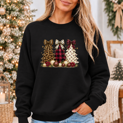Christmas Trees & Pretty Bows 🎄🎀✨ Cosy Christmas Sweatshirt