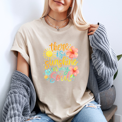☀️🌺 There Is Sunshine In My Soul T-Shirt ✨💛