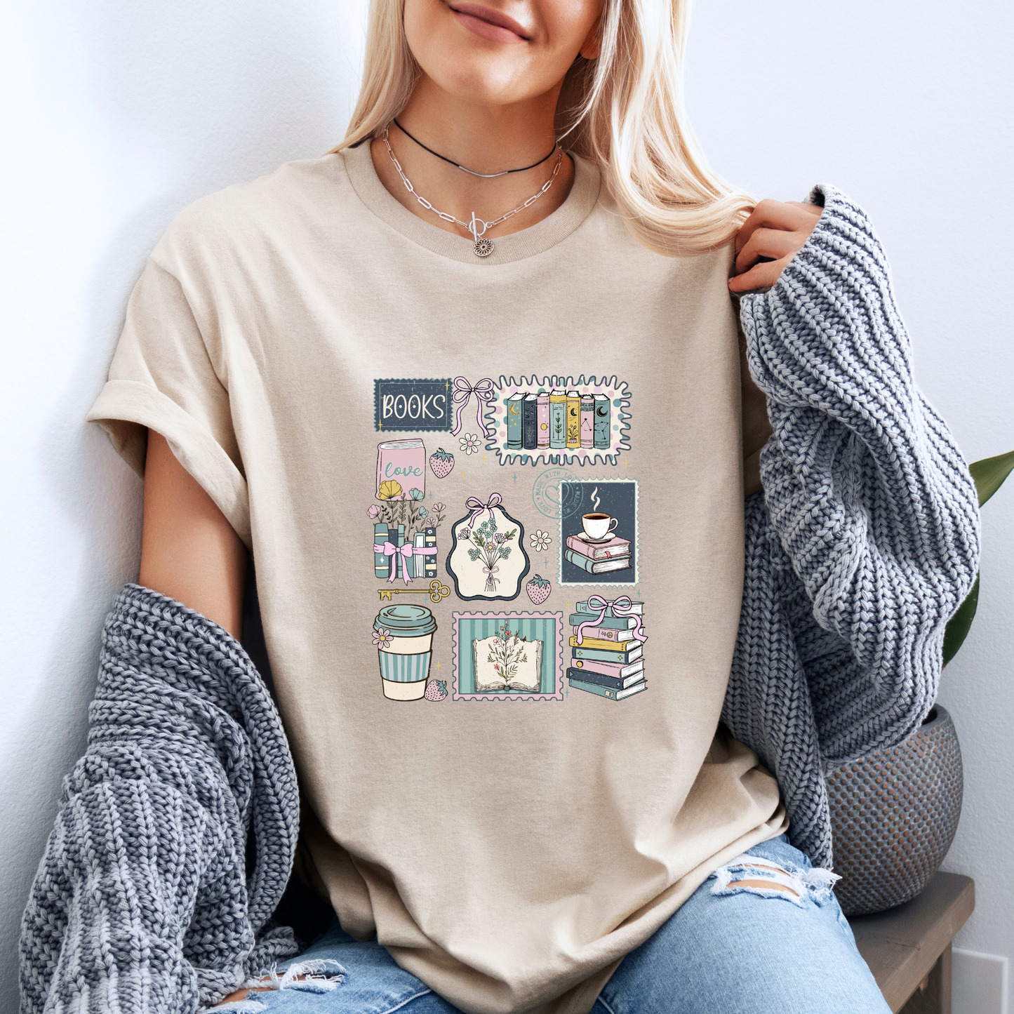 Bookish Cozy Life T-Shirt ☕📖🌿