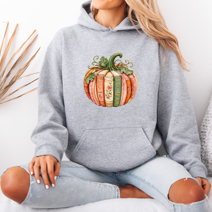 📚 Bookish Pumpkin Autumn Hoodie 🎃🌸