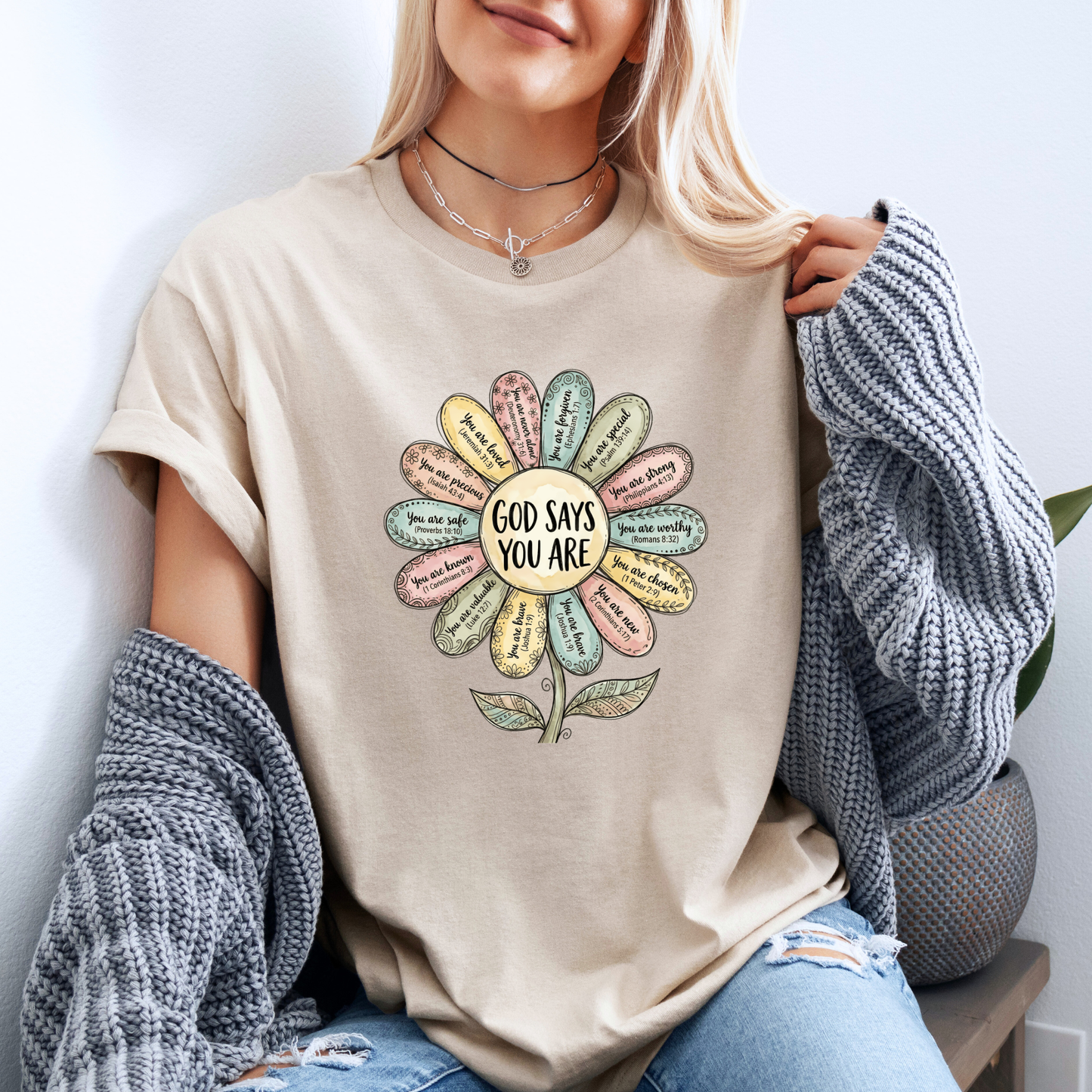 God Says You Are🌸 t-shirt 100% Organic Cotton
