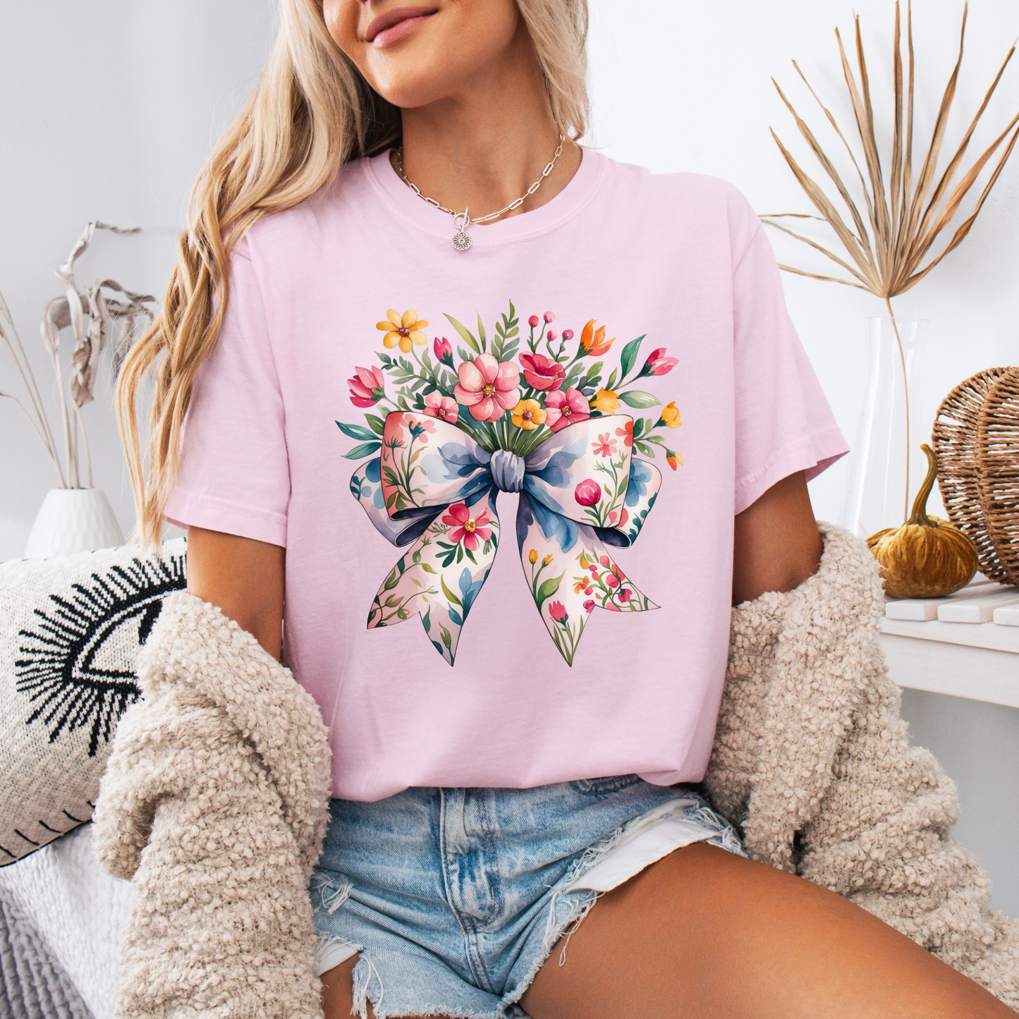 Spring Bow T-shirt 100% Organic Cotton