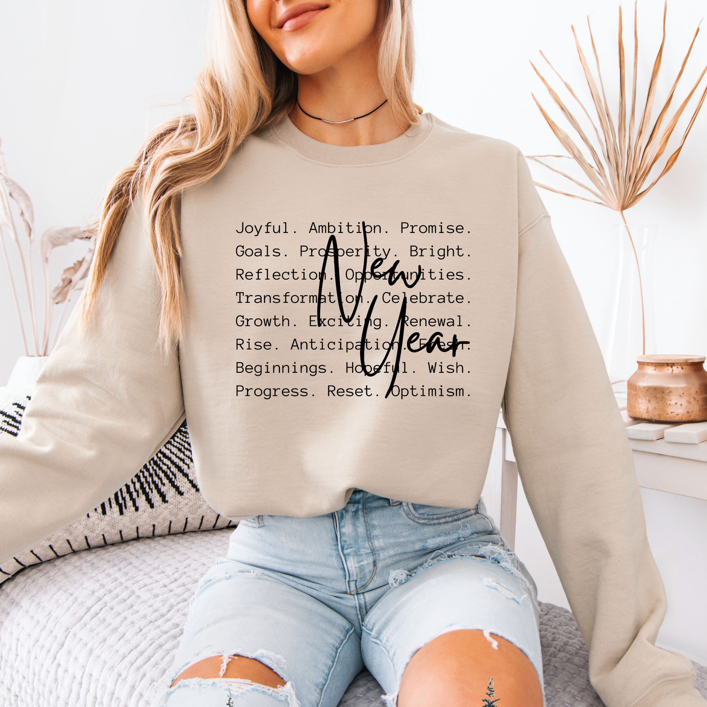 🌸 New Year Affirmations✨ Organic Cotton Sweatshirt