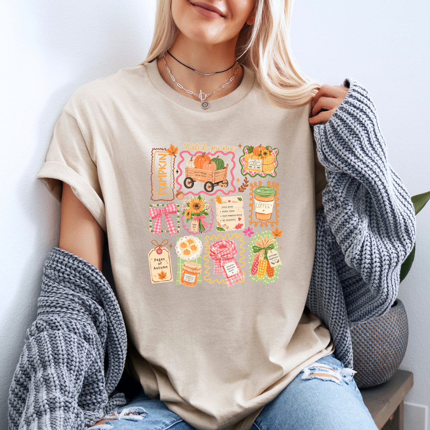 Pumpkin Patch Picnic Autumn T-Shirt 🎃🍂