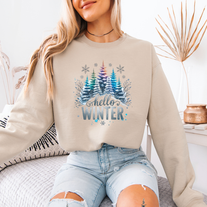 🌲 Frosted Forest Glow ❄️  Organic Cotton Sweatshirt