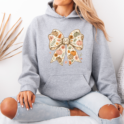 🎃🎀 Pumpkin Bow Fall Premium Hoodie 🍂✨