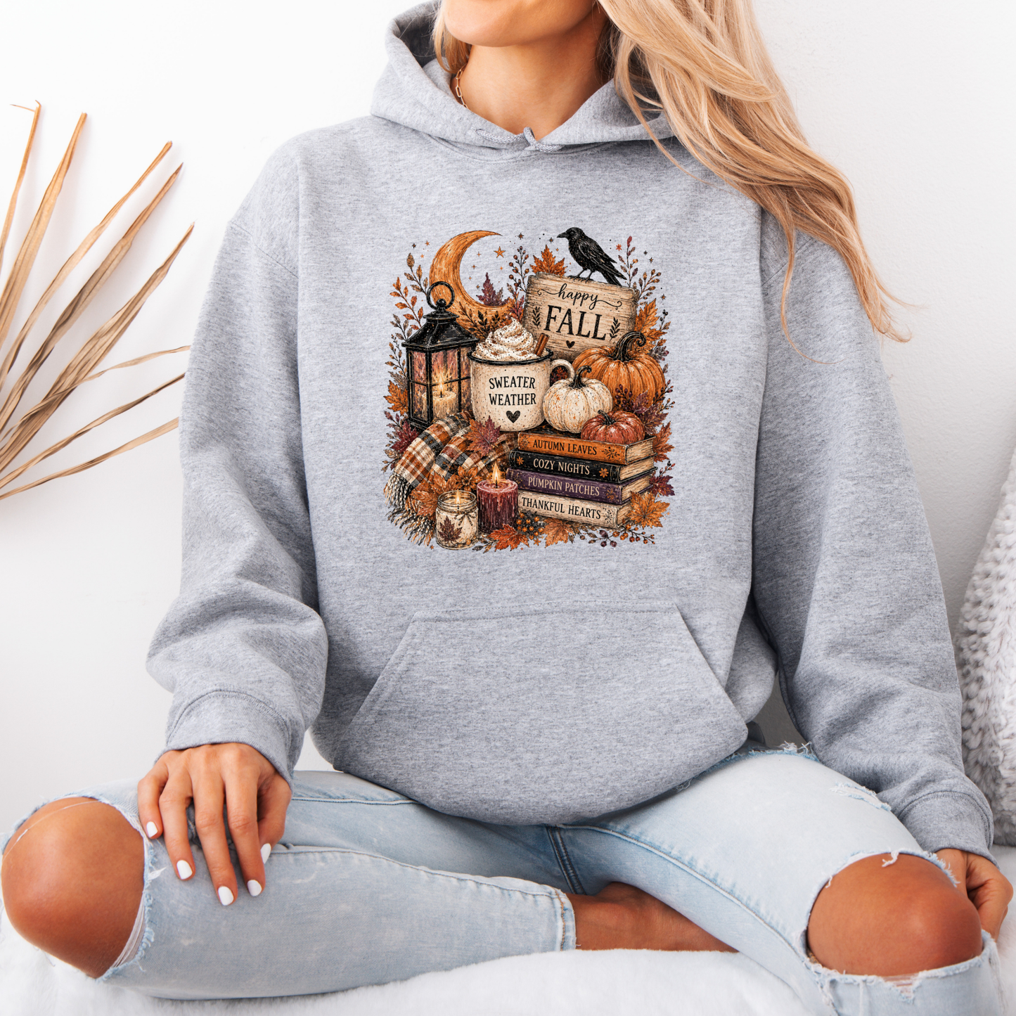 🍂🎃 Happy Fall Sweater Weather Hoodie 🎃🍂
