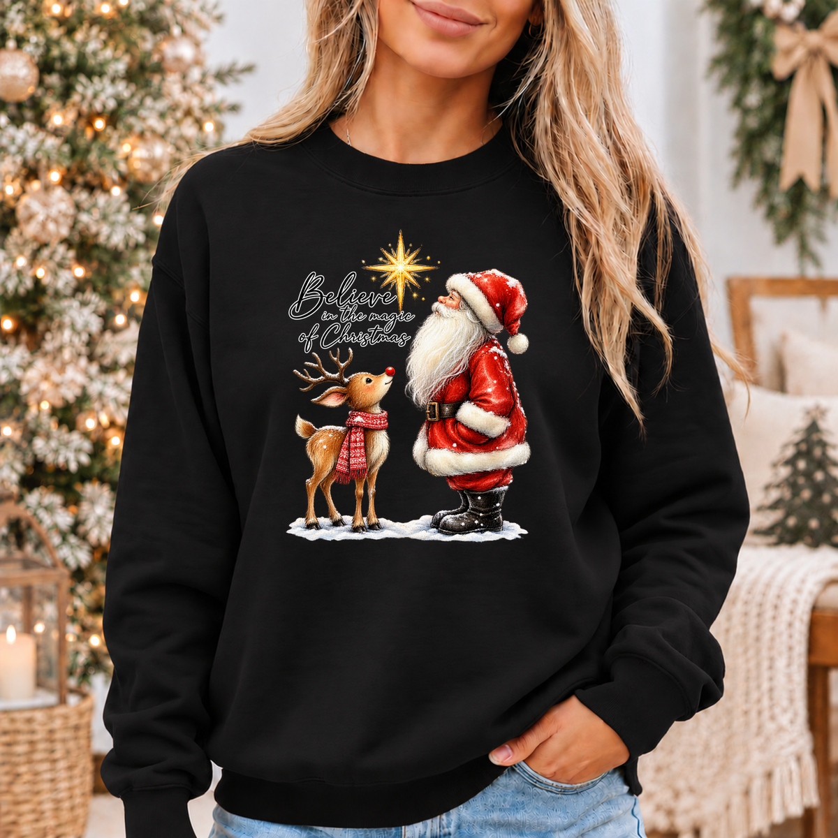 Believe in the Magic of Christmas 🎅🦌✨ Cosy Christmas Sweatshirt