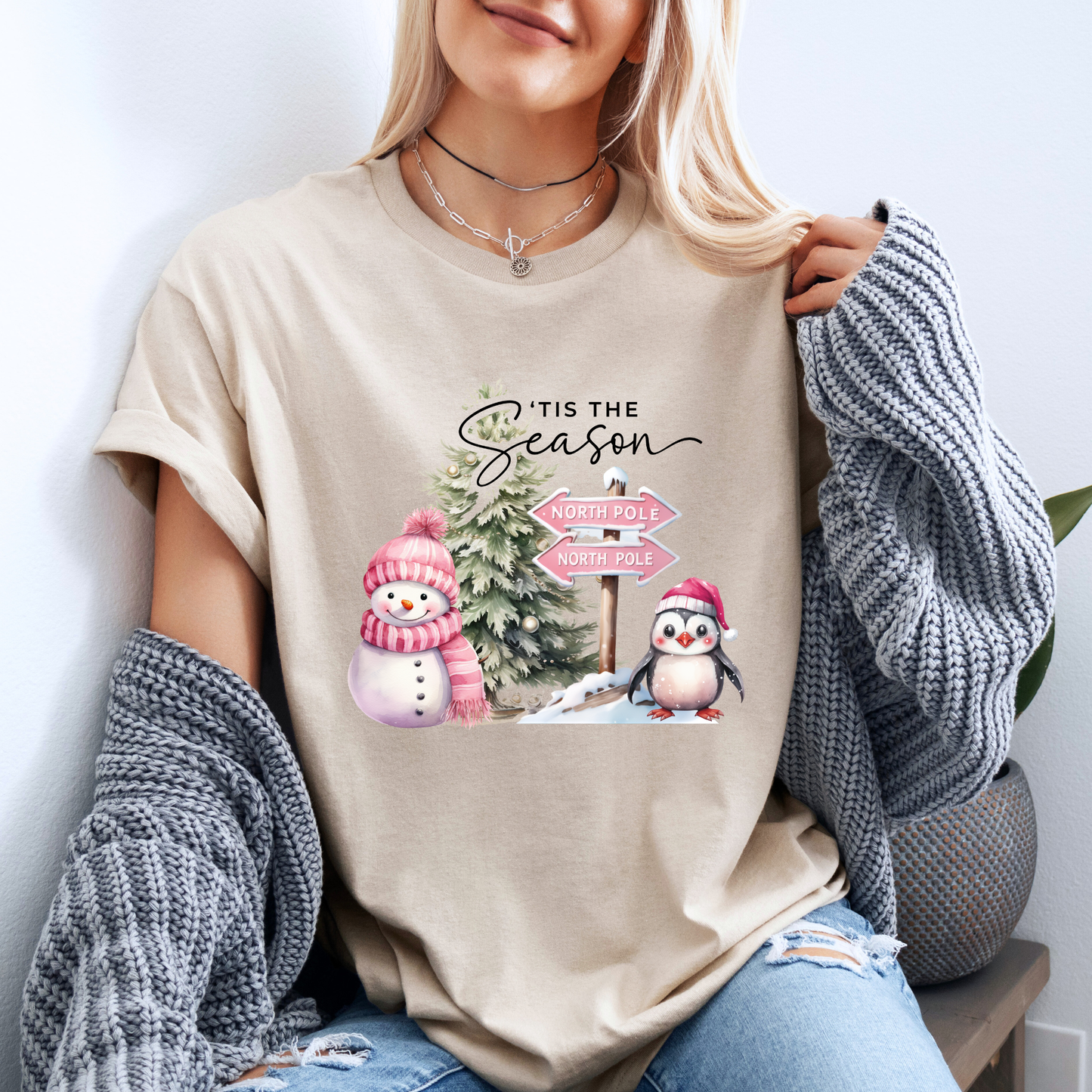 💕🌟 Pink North Pole 🎅🏼  100% Organic Cotton T-Shirt