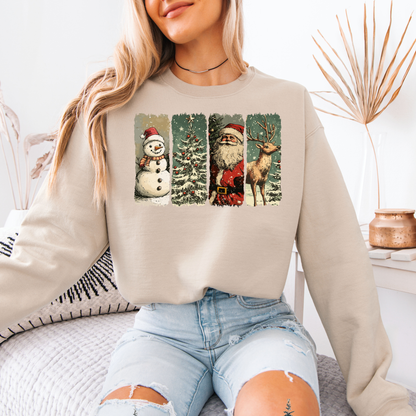 🌟 Retro Holiday Magic 🎄 Organic Cotton Sweatshirt