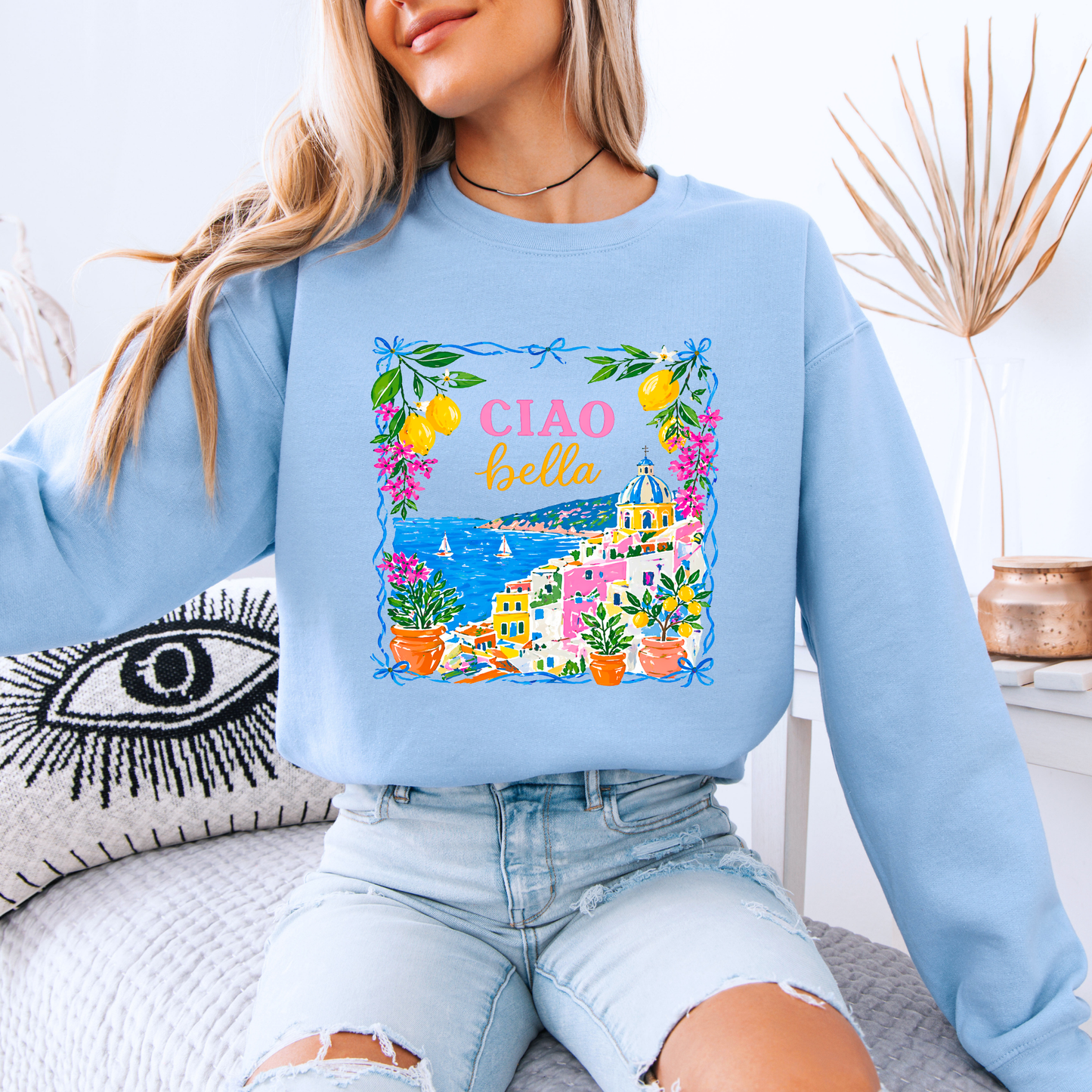 🍋🌸 Ciao Bella Coast Sweatshirt 🌊☀️