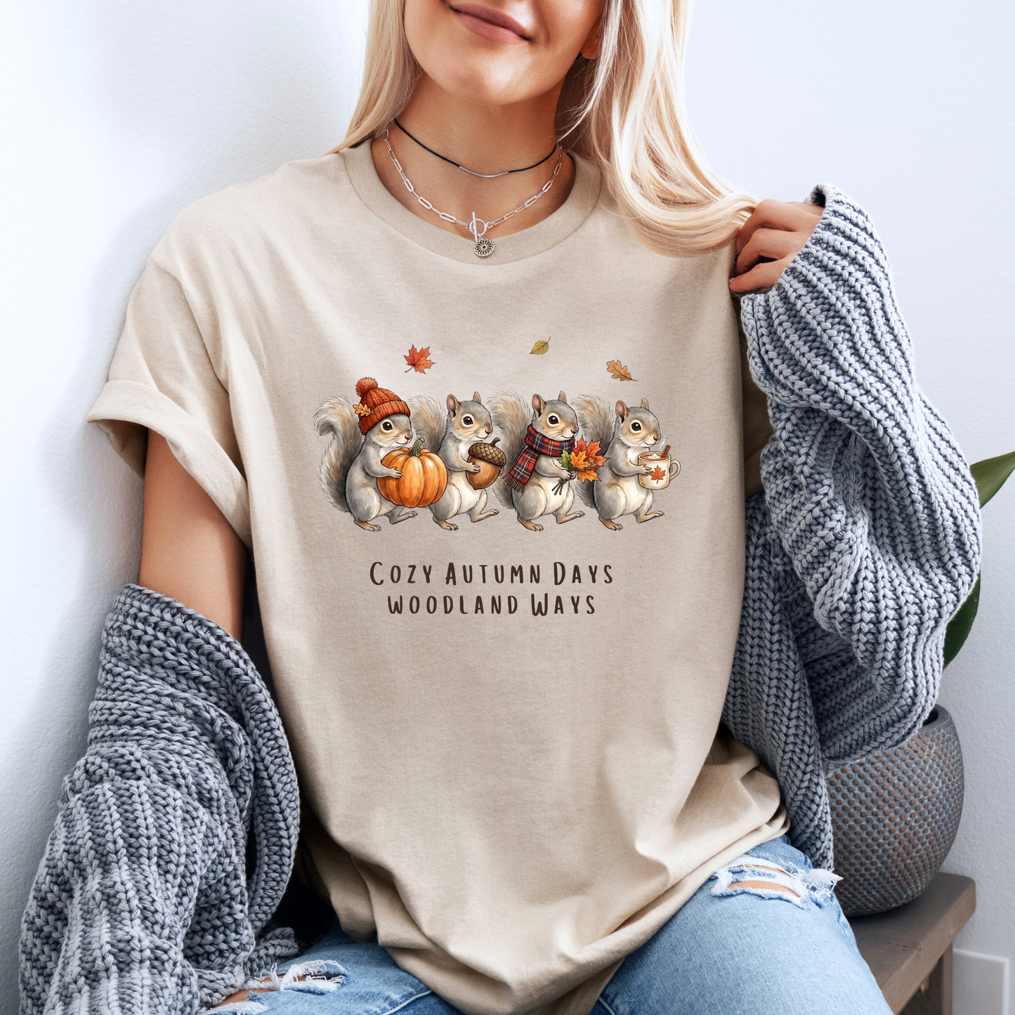 🐿️ Cozy Autumn Days Woodland Ways T-Shirt 🍂🎃