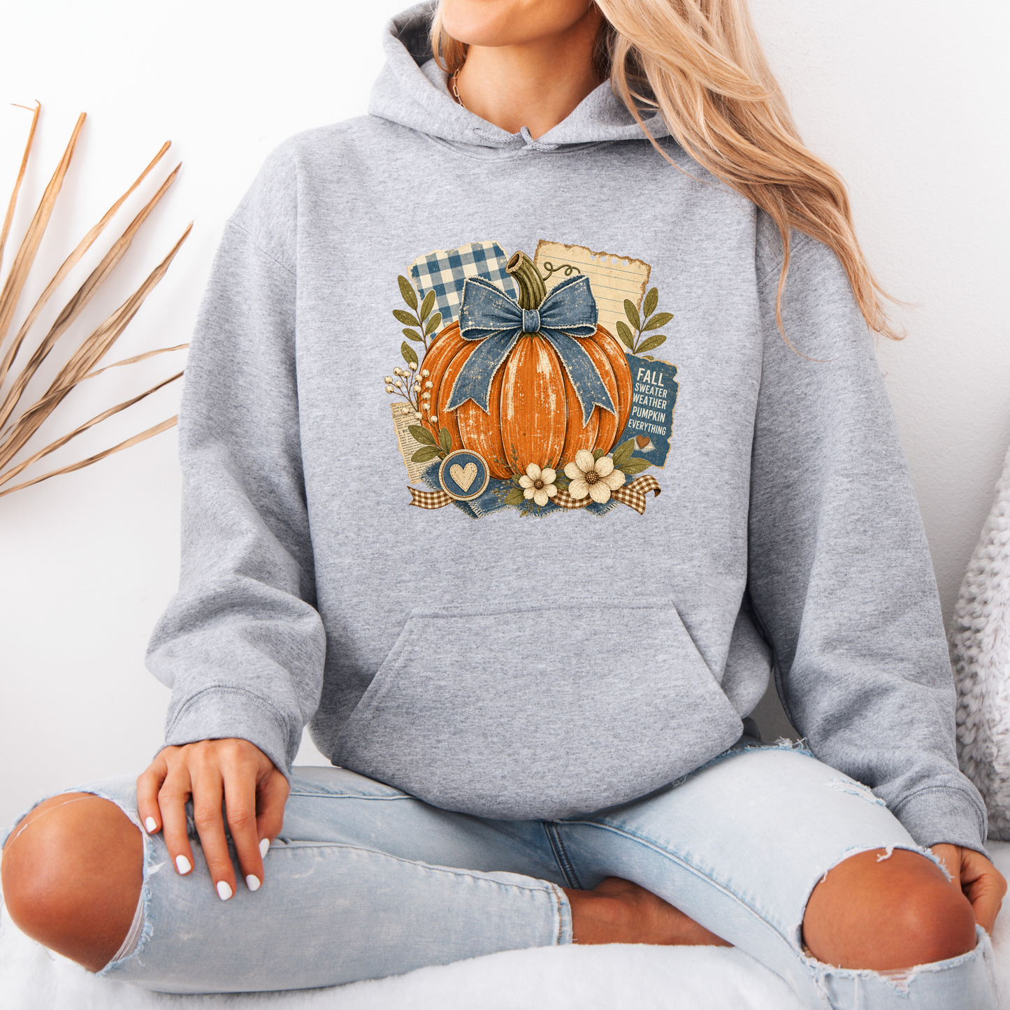Fall Sweater Weather Pumpkin Hoodie 🎃🍂