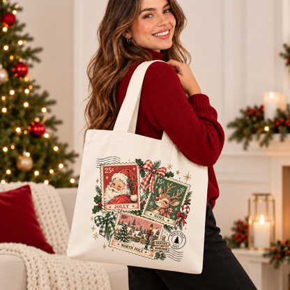 Vintage North Pole Post 🎅🏻🎄 Christmas Tote Bag