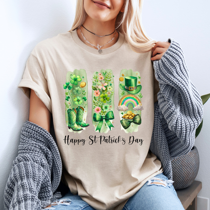 Lucky & Blooming – St. Patrick’s Day Graphic T-shirt 🍀🌈✨