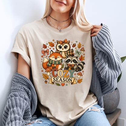 🍂☕ Cozy Season Friends Cotton T-Shirt 🎃✨
