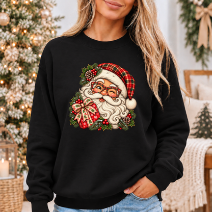 Santa's Merry Little Wink 🎅🎄✨ Cosy Christmas Sweatshirt
